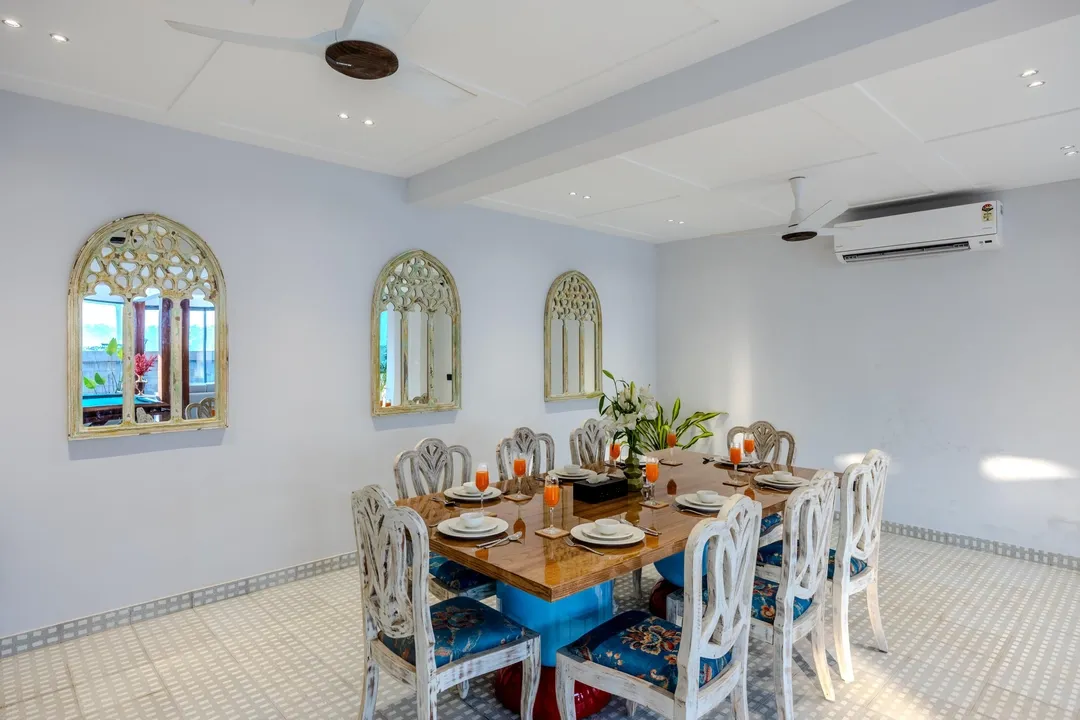 hotel with party hall in assagao, goa - elivaas valley view 5-bhk villa with private pool