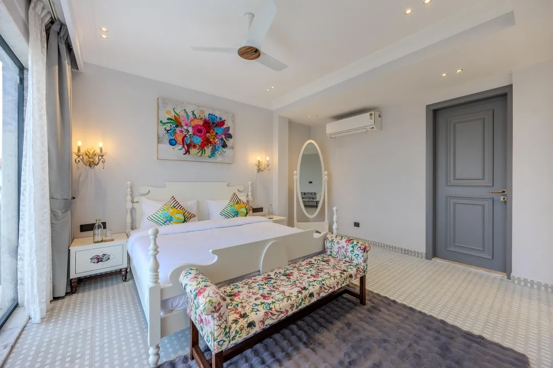 hotel in assagao, goa for family - elivaas valley view 5-bhk villa with private pool