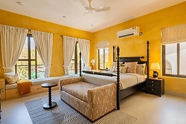 hotel with swimming pool in siolim, goa - elivaas villa paraiso 4 bhk with pool & bar siolim
