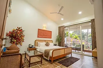 online room booking in arpora, goa - elivaas villa plume 4 bhk villa with pvt pool