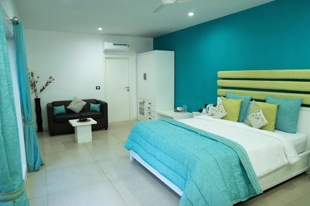 online room booking in colva beach, goa - regenta beach house resort goa