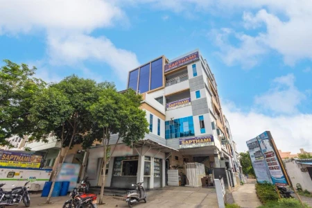 family hotel with pool in koretipadu, guntur - sapthami luxury rooms
