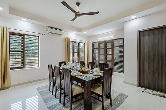 hotel with gym in ambience mall, gurugram - alaya stays ashirwad farms 5 bhk pet friendly with pvt pool