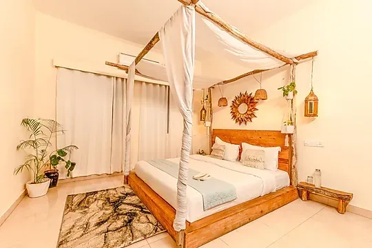 hotel with gym in manesar, gurugram - alaya stays luxurious 4bhk farmhouse manesar