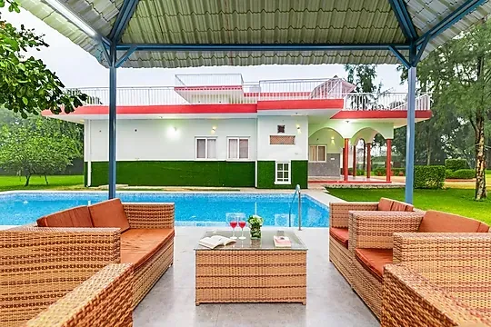 budget hotel in manesar, gurugram - alaya stays luxurious 4bhk farmhouse manesar