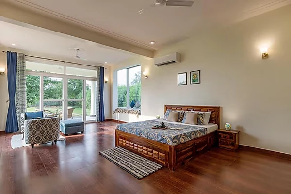 hotel in sohna road, gurugram for family - alaya stays raga farm 2 bhk farmhouse with private pool gurugram