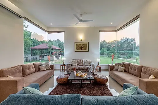 hotel room booking in sohna road, gurugram - alaya stays raga farm 2 bhk farmhouse with private pool gurugram