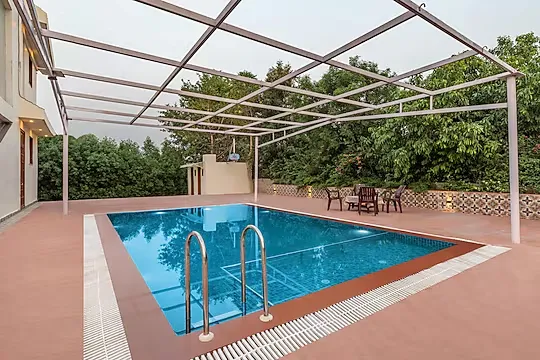 sohna road, gurugram hotel booking - alaya stays raga farm 2 bhk farmhouse with private pool gurugram