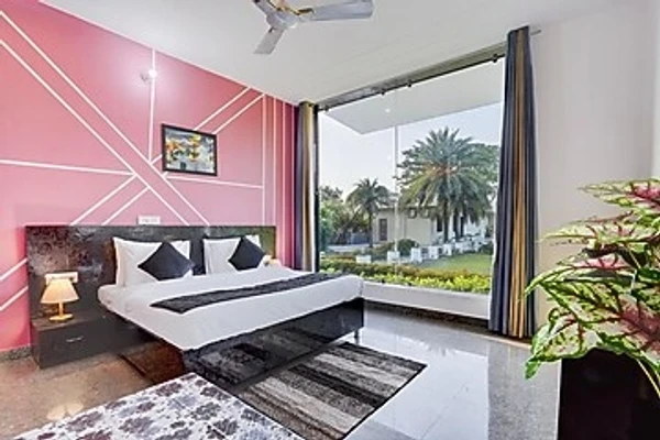 hotel with banquet hall in manesar, gurugram - alaya stays tranquil medows 5 bhk farmhouse with private pool, gazebo & lush garden manesar