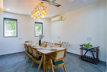 hotel with gym in bhora kalan, gurugram - elivaas adhiva retreat 5 bhk farmhouse with private pool