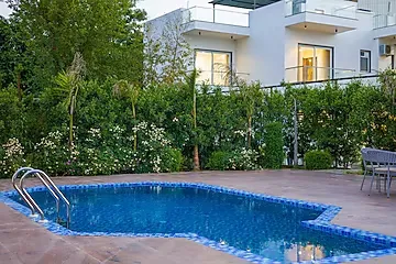 family hotel with pool in bhora kalan, gurugram - elivaas adhiva retreat 5 bhk farmhouse with private pool