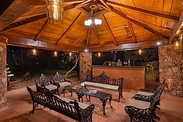 online room booking in dhouj, gurugram - elivaas the aravalli reserve the bliss 3 bhk villa with pvt pool & jacuzzi