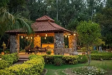 hotel with party hall in dhouj, gurugram - elivaas the aravalli reserve the bliss 3 bhk villa with pvt pool & jacuzzi