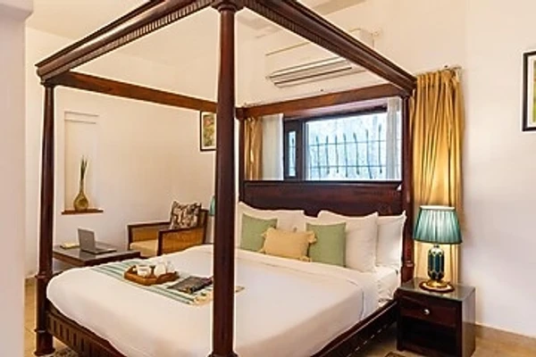 hotel with gym in dhouj, gurugram - elivaas the aravalli reserve the lotus 3 bhk villa with pvt pool & jacuzzi