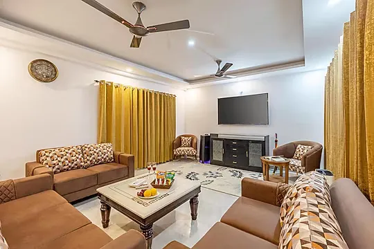 hotel in manesar, gurugram for family - elivaas zenora 5bhk farmhouse with pvt pool garden & terrace gurugram