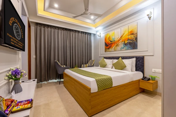 24 hours check in hotels in exotic studio stayz near artemis hospitals gurugram