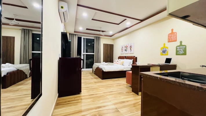economical service apartment in sector 38, gurugram - olive serviced apartment medanta medicity gurugram