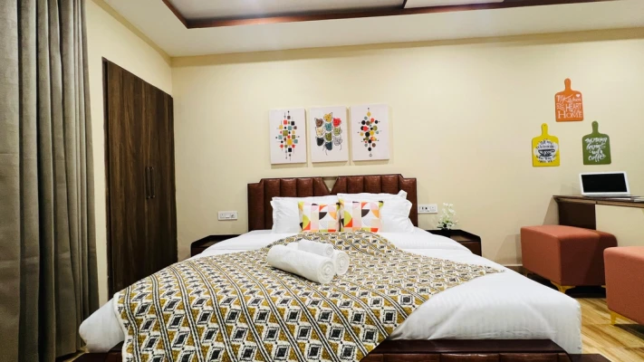 1 bhk service apartment in sector 38, gurugram - olive serviced apartment medanta medicity gurugram