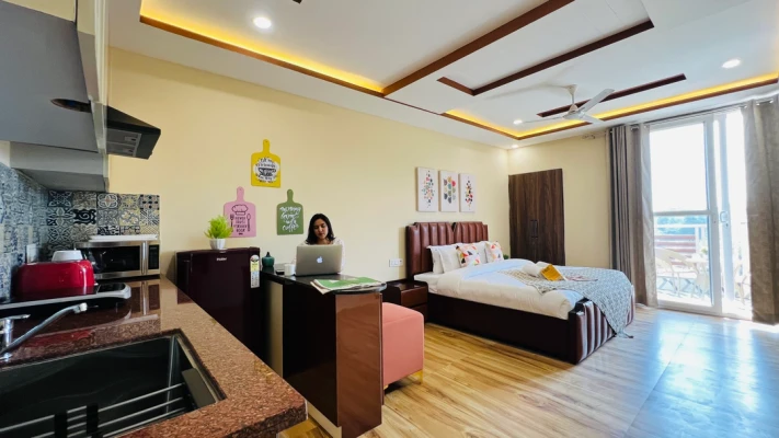 service apartment for couples in sector 38, gurugram - olive serviced apartment medanta medicity gurugram