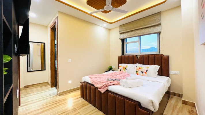 economical service apartment in sector 38, gurugram - olive serviced apartment medanta medicity gurugram