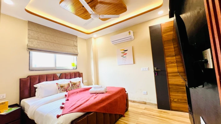 economical service apartment in sector 38, gurugram - olive serviced apartment medanta medicity gurugram