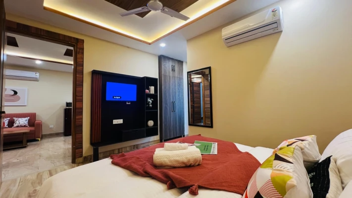 low cost service apartment in sector 38, gurugram - olive serviced apartment medanta medicity gurugram