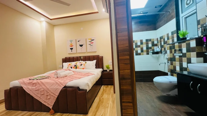 service apartment with kitchen in sector 38, gurugram - olive serviced apartment medanta medicity gurugram