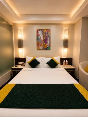 hotel with bar in sector 14, gurugram - quality inn gurugram