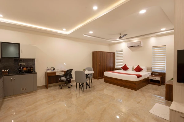 3 star hotel in madhapur, hyderabad - elysium studio suites