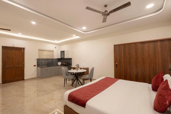 hotel in madhapur, hyderabad for family - elysium studio suites