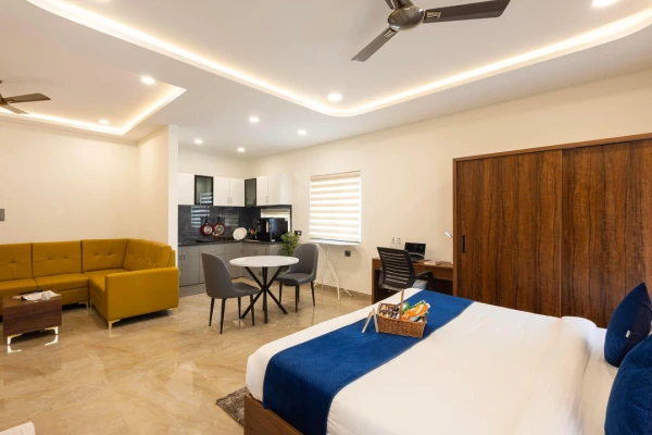 online room booking in madhapur, hyderabad - elysium studio suites