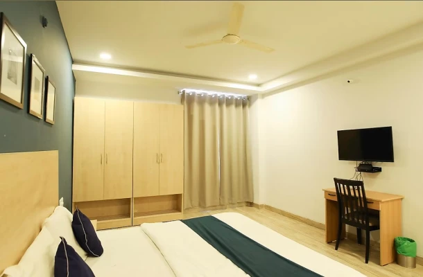 1 bhk service apartment in hitech city, hyderabad - trance babylon executive stays