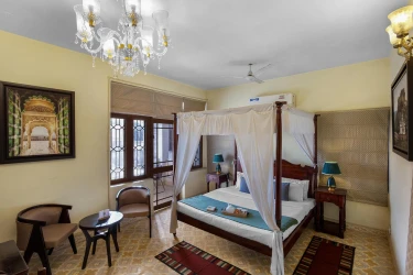 hotel with gym in new colony, jaipur - alaya stays bassi house 4 bhk villa with sit out area