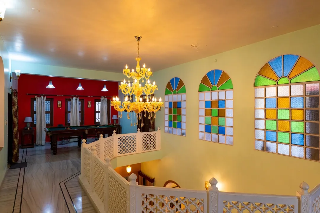 hotel with party hall in new colony, jaipur - alaya stays bassi house 4 bhk villa with sit out area