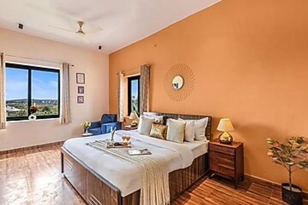 budget hotel in amer road, jaipur - alaya stays fable farms 4 bhk villa with private pool & gazebo