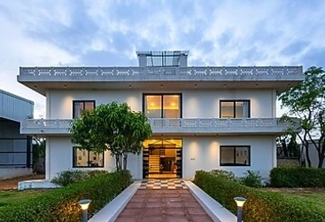 hotel with swimming pool in amer road, jaipur - alaya stays fable farms 4 bhk villa with private pool & gazebo