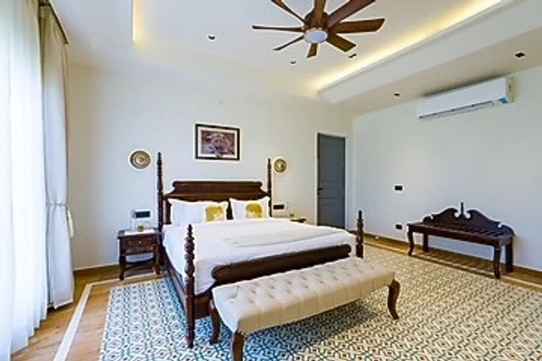 hotel with swimming pool in sumel, jaipur - elivaas the kanota retreat luxury 4 bhk villa with private pool