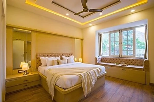 hotel with gym in tehsil, jamwa ramgarh - alaya stays ramgarh wild retreat 2 bhk villa in hills with pvt pool & garden