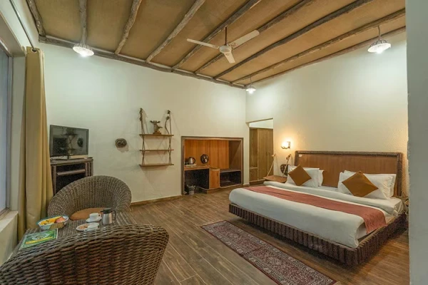 hotel with bar in ramnagar, jim corbett - le reserve corbett