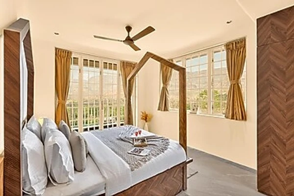 jacuzzi hotel in jambrung, karjat - elivaas heavenly homes 2 bhk villa with pvt pool & hill views