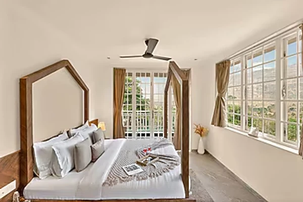 hotel in jambrung, karjat for couples - elivaas heavenly homes 2 bhk villa with pvt pool & hill views