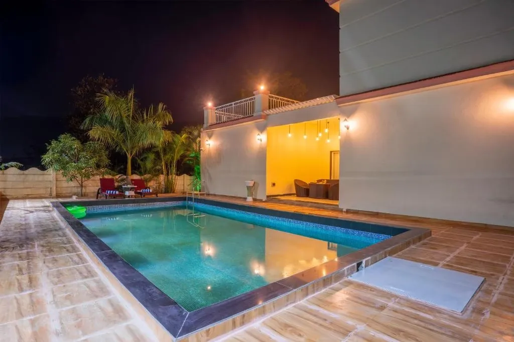 hotel with banquet hall in jambrung, karjat - elivaas lavender crest 4 bhk villa with pvt pool