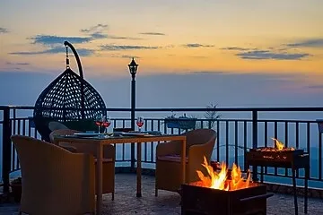 family hotel with pool in nahari, kasauli - alaya stays archee's villa 6 bhk with gaming zone, attic and 360 mountain views