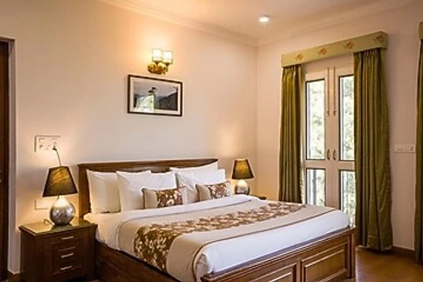 family hotel with pool in dharampur, kasauli - alaya stays captain nest 3 bhk retreat with garden & scenic views