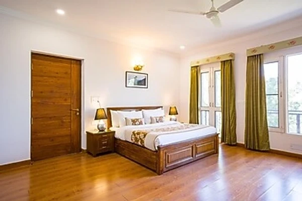 family hotel with pool in dharampur, kasauli - alaya stays captain nest 3 bhk retreat with garden & scenic views