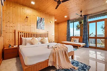 hotel with banquet hall in dharampur, kasauli - alaya stays cloudcatcher 4 bhk villa with outdoor seating & valley view