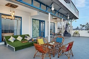 hotel with gym in dharampur, kasauli - alaya stays cloudcatcher 4 bhk villa with outdoor seating & valley view