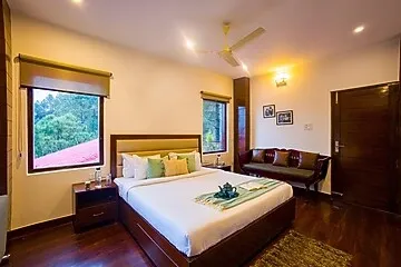 jacuzzi hotel in nahari, kasauli - alaya stays kasauli woods cottage 3 bhk villa with outdoor lounge