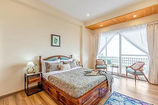 hotel in nahari, kasauli for couples - elivaas alpenglow 3 bhk with garden & scenic view kasauli