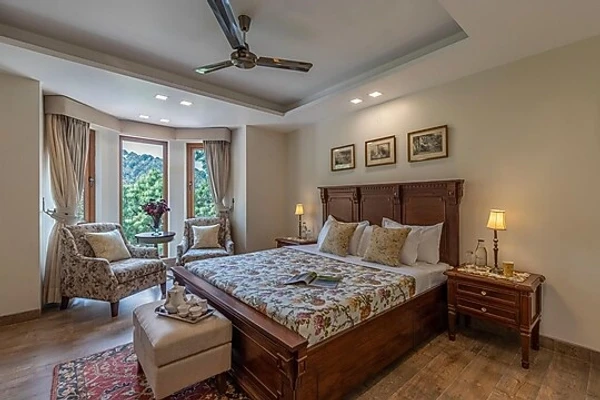 nahari, kasauli hotel booking - elivaas fleur de lis 4 bhk villa with attic and garden kasauli